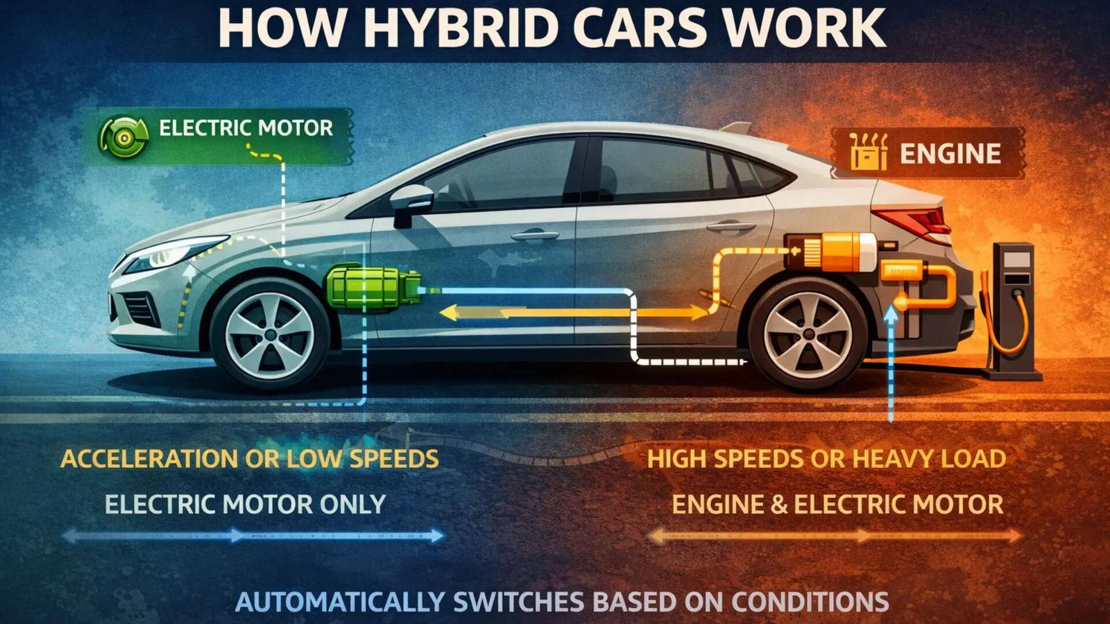 How Hybrid Cars Switch Between Engine and Electric Motor